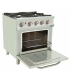 COCINA INOX A GAS CUATRO FUEGOS CON HORNO ARILEX MODELO 80CG70H