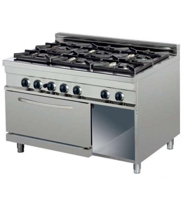 COCINA 6 FUEGOS CON HORNO A1275XF900XH900MM  MODELO GR932