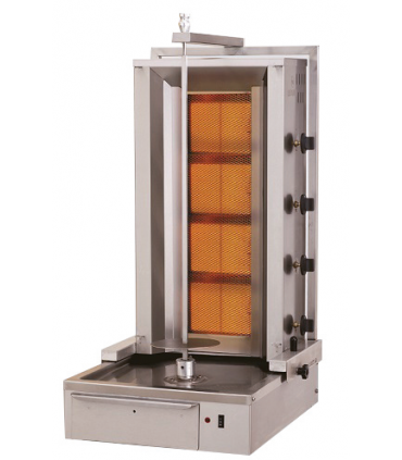 ASADOR KEBAB GIRATORIO GAS 50 KILOS DIA MOTOR ABAJO MODELO MD-4