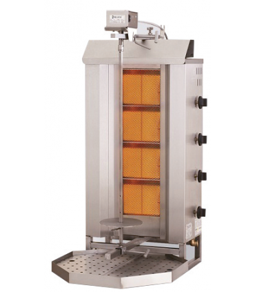 ASADOR KEBAB GIRATORIO GAS 50 KILOS DIA MOTOR ARRIBA MODELO MB-4