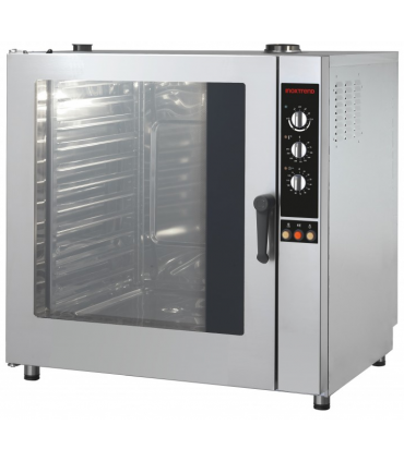 HORNO MIXTO A GAS INOXTREND COMPACT MOD CDA211G DE 11 BANDEJAS GN 2/1