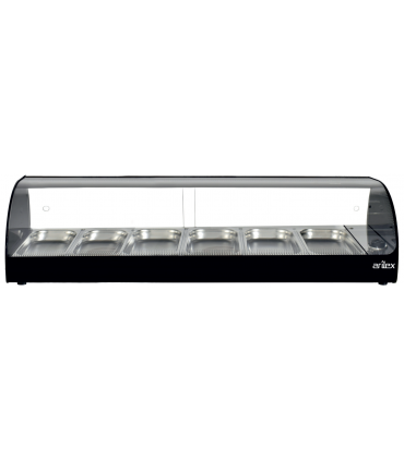 VITRINA CALIENTE MULTIFUNCIÓN CON 6 BANDEJAS GN1/3 40MM MOD 6CT