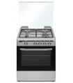 COCINA 4 FUEGOS CON HORNO Y GRILL A GAS L600XF600XA850MM ROMMER MODELO VCH604FGINOX