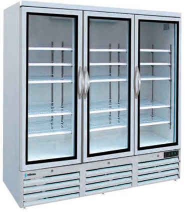 ARMARIO CONGELACIÓN 3 PUERTAS DE CRISTAL, 1657 LITROS, MEDIDAS L2057 X F 700 X A 1985 MM, EDENOX MOD ACE-1603-C