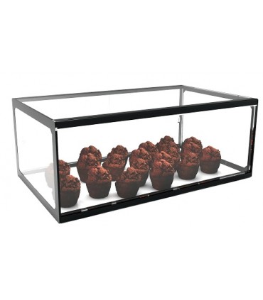 VITRINA NEUTRA CRISTAL PLANO SIN LUZ, MEDIDAS 555X330X215MM, MOD EP20S