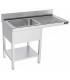 FREGADERO A1400XF600XH850 ESPECIAL LAVAVAJILLAS CON ESTANTE ACERO INOX REF. FBILE614