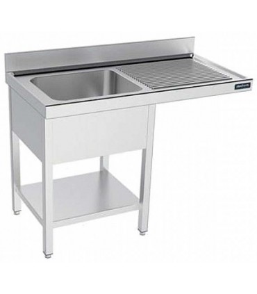 FREGADERO A1400XF600XH850 ESPECIAL LAVAVAJILLAS CON ESTANTE ACERO INOX REF. FBILE614