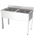 FREGADERO 2 CUBETAS SIN ESCURRIDOR  A1400XF700XH850 ACERO INOX. REF. FB207140
