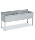 FREGADERO  2 CUBETAS 1800X700X850MM. INDUSTRIAL GRAN CAPACIDAD ACERO INOX MOD. FBG20718