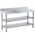 MESA MURAL FONDO 550MM CON 2 ESTANTES  (VER MEDIDAS LARGO EN PARRILLA INTERIOR)   REF. MMF550-2E