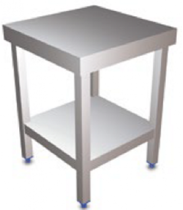 MESA ACERO-INOX PARA CORTADORAS 1 ESTANTES 505X505X655 MOD. 074422