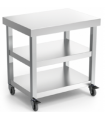 MESA AUXILIAR CON RUEDAS Y 2 ESTANTES DE 705 X 505 X 730 MM REF. 074418