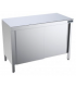 MESA DE TRABAJO CENTRAL CON PUERTAS INOX FONDO 800 MM, ESCOGER MEDIDAS