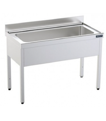 FREGADERO INOX. 1 CUBETA 1400X700X850MM. INDUSTRIAL GRAN CAPACIDAD MOD. FBG00714