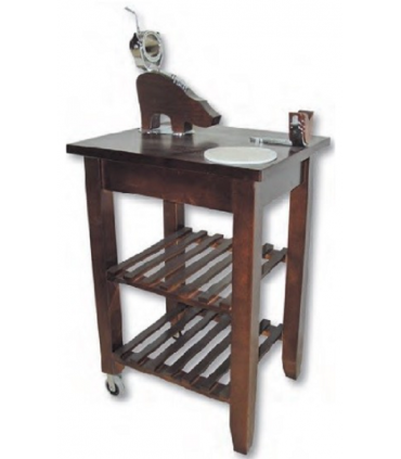 MESA JAMONERA CON SOPORTE DE JAMÓN GIRATORIO MOD SJ-600