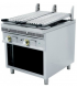 BARBACOA A GAS MUEBLE EN INOX. ROCA VOLCÁNICA DOS FUEGOS A800XF900XH950MM,POTENCIA 18920kCALMOD PSI-80