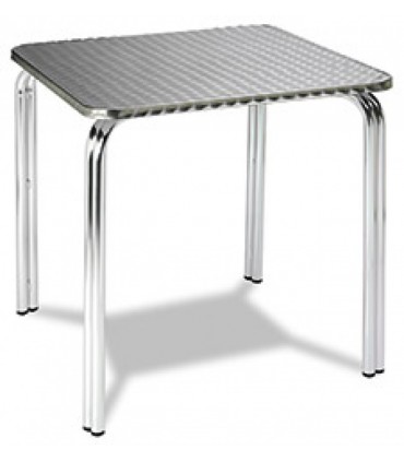 MESA EXTERIOR ESTRUCTURA ALUMINIO, Y ENCIMERA INOX Ó VARIOS COLORES,MOD. 3500, SISTEMA "NO COJEA"