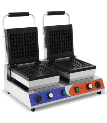 MÁQUINA DE GOFRES DOBLE ELÉCTRICA 1,5+1,5KW 63X380X270H MM PEKÍN WF-2210-2