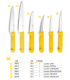 JUEGO DE 6 CUCHILLOS DE COCINA PROFESIONALES LACOR MODELO CUPROF