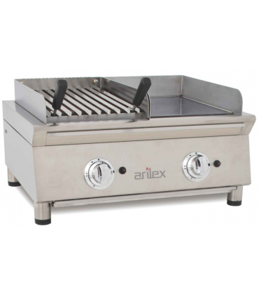 FRYTOP A GAS 35 CMS ARILEX CROMO DURO DE 15MM+BARBACOA A GAS 35 CMS 11 KWS MODELO  70FRYGCBN