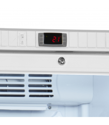 FRIGORÍFICO DE FARMACIA 1 PUERTA DE CRISTAL, DE 260 LITROS MOD MSU300, MEDIDAS ANCHO 595 X FONDO 640 X ALTO 1635 MM