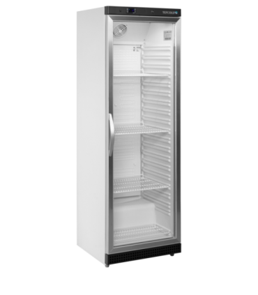ARMARIO FRIGORÍFICO BLANCO PUERTA DE CRISTAL TEFCOLD MEDIDAS L600xF585xA1850 MODELO UR400G