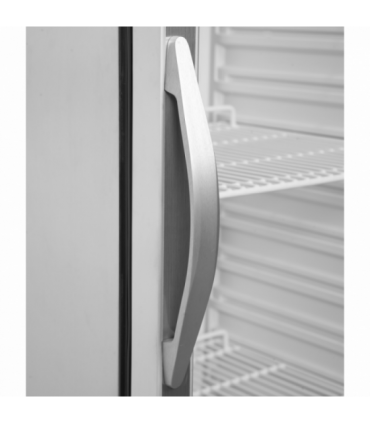 ARMARIO FRIGORÍFICO INOXIDABLE PUERTA DE CRISTAL TEFCOLD MEDIDAS L600xF585xA1850 MODELO UR400SG