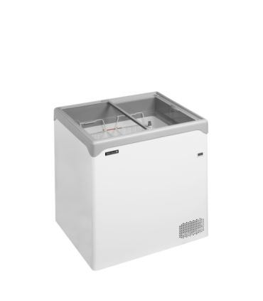 CONGELADOR HORIZONTAL CON TAPAS CORREDERAS CRISTAL PLANO TEFCOLD NIC201SC, MEDIDAS L720 x F630 x A892 MM.