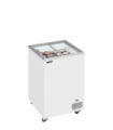 CONGELADOR PARA HELADOS CON TAPAS DE CRISTAL TEFCOLD MOD IC101SC, MEDIDAS 570 X 570 X 897 MM.