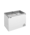 CONGELADOR HORIZONTAL CON TAPAS CORREDERAS CRISTAL PLANO TEFCOLD MOD. NIC301SC, MEDIDAS L1030 x F650 x A918 MM.
