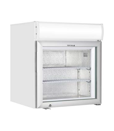 CONGELADOR DE SOBREMESA PUERTA CRISTAL TEFCOLD MEDIDAS ANCHO610xFONDO555xALTO890MM MODELO UF100GCP