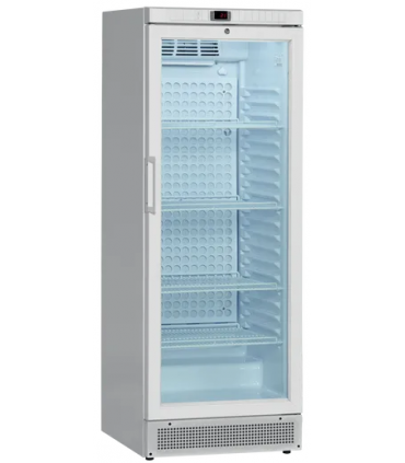 FRIGORÍFICO DE FARMACIA 1 PUERTA DE CRISTAL, DE 260 LITROS MOD MSU300, MEDIDAS ANCHO 595 X FONDO 640 X ALTO 1635 MM