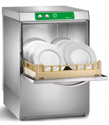 LAVAVAJILLAS INOX. CESTA 50X50  SILANOS CON BOMBA DESAGUE Y DOSIFICADORES DE JABÓN Y ABRILLANTADOR E-50 EQUIPADO