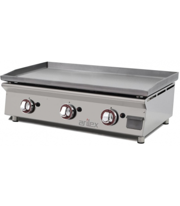 PLANCHA A GAS 3 FUEGO ACERO LAMINADO 6MM 9.6 kWS MOD 100PGL