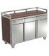MESA TERRAZA INOX CON RUEDAS 1500X600x1050mm MT-1560CP S1