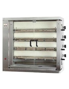 ASADOR GAS 4 ESPADAS 24 POLLOS MCM INOX MOD. 4EG                                                                                