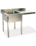 FREGADERO A1200XF700XH850 ESPECIAL LAVAVAJILLAS ACERO INOX  MOD. 1072012+F