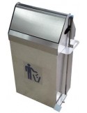 PAPELERA BASUCALENTE EN ACERO INOX FRICOSMOS MOD.080604