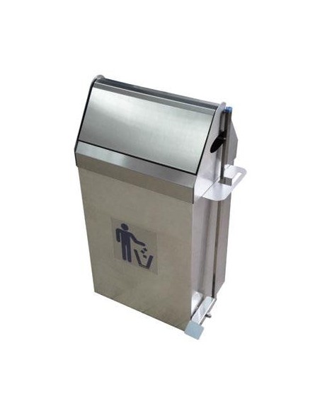 PAPELERA BASUCALENTE EN ACERO INOX FRICOSMOS MOD.080604