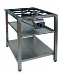 PAELLERO PROFESIONAL CON MUEBLE ABIERTO ALTA POTENCIA 10 KWS MOD MOB-1HA                                                        