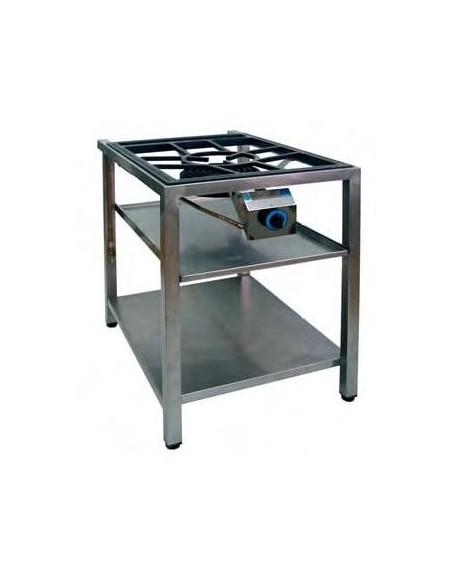 PAELLERO PROFESIONAL CON MUEBLE ABIERTO ALTA POTENCIA 10 KWS MOD MOB-1HA                                                        