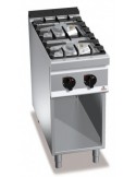 COCINA 2 FUEGOS A400XF900XH900MM 19 KWS ACERO INOX. BERTOïS  MOD G9F2M                                                          