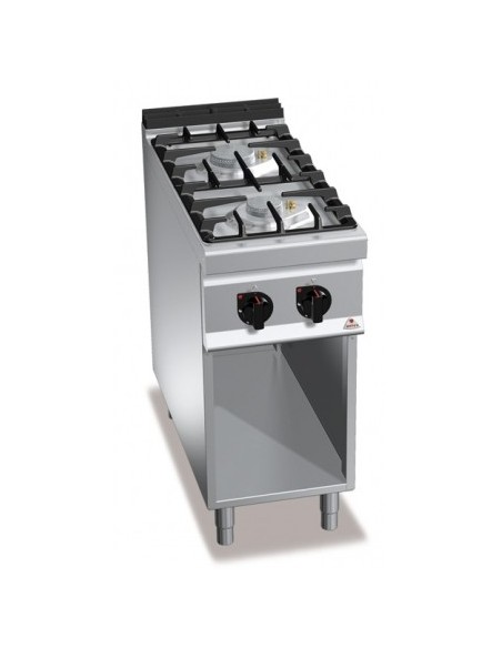 COCINA 2 FUEGOS A400XF900XH900MM 19 KWS ACERO INOX. BERTOïS  MOD G9F2M                                                          