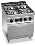 COCINA 4 FUEGOS CON HORNO A800XF900XH900MM 42,3 KWS ACERO INOX. BERTOïS  MOD G9F4+FG                                            