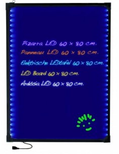 PIZARRA ELCTRICA 60x80 CMS LED+ROTULADORES 8 COLORES LACOR MOD. 39160                                                          