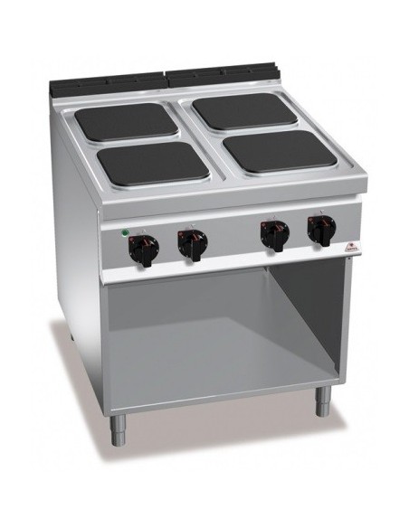 COCINA 4 FUEGOS ELCTRICA SIN HORNO A800XF900XH900MM 14 KWS 400V ACERO INOX. BERTOïS  MOD E9PQ4M                                