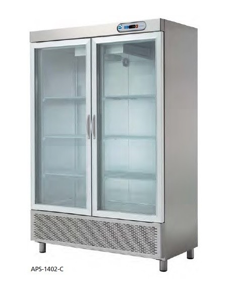 ARMARIO 1200 LITROS FRIGORÖFICO 2 PUERTA CRISTAL  A1388XF728XH2067MM MOD APS-1402-C                                             