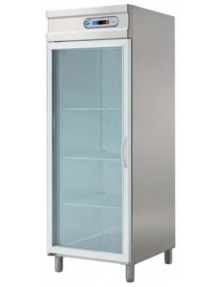 ARMARIO 700 LITROS GN2/1 FRIGORÖFICO INOX 1 PUERTA CRISTAL MOD APG-711-C                                                        