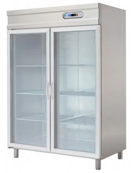 ARMARIO 1400 LITROS GN2/1 FRIGORÖFICO INOX 2 PUERTA CRISTAL MOD APG-1402-C                                                      