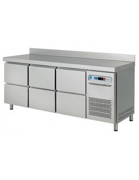 MESA FRÖA CON 6 CAJONES INOX MEDIDAS A2017XF600XH850MM MOD MPS-200-6C (VER OTRAS COMBINACIONES)                                 